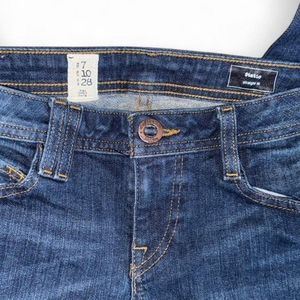 Volcom Stone Womens Size 7 Static Skinny Straight Leg Low Rise Medium Wash Jeans - Picture 5 of 6